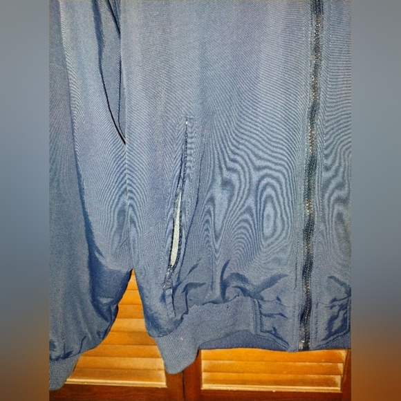 Sports Master Navy Fleece Lined Windbreaker with Stand-Up Collar, And Full Zip - Picture 6 of 7